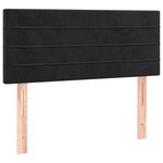vidaXL Sommier à lattes de lit avec matelas Noir 120x200 cm Velours