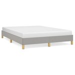 vidaXL Cadre de lit Gris clair 140x200 cm Tissu