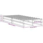 vidaXL Cadre de lit sans matelas blanc 75x190 cm bois de pin massif