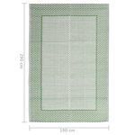 vidaXL Tapis d'extérieur Vert 190x290 cm PP