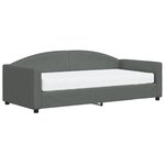 vidaXL Lit de jour avec matelas gris foncé 90x190 cm tissu