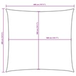 vidaXL Voile de parasol tissu oxford carré 4x4 m bleu
