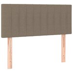 vidaXL Sommier à lattes de lit avec matelas Taupe 90x190 cm Tissu