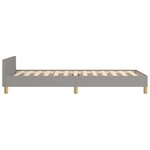 vidaXL Cadre de lit avec tête de lit Gris clair 90x190 cm Tissu