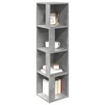 vidaXL Armoire d'angle Gris béton 33x33x132 cm Bois d’ingénierie