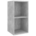 vidaXL Meubles TV muraux 4 Pièces Gris béton Bois d'ingénierie
