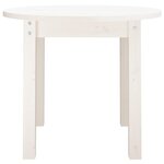 vidaXL Table basse Blanc Ø 55x45 cm Bois massif de pin