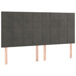 vidaXL Sommier à lattes de lit matelas et LED Gris foncé 160x200 cm