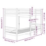 vidaXL Lit superposé Blanc 90x190 cm Bois de pin massif