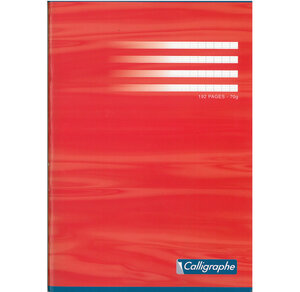 CONQUERANT C9 Cahier piqûre 24x32cm 48 pages 90g grands carreaux Séyès.  Couverture polypropylène Orange