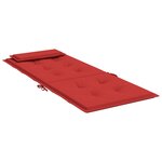 vidaXL Coussins de chaise à dossier haut lot de 2 rouge tissu oxford