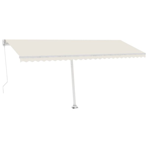 vidaXL Auvent manuel rétractable sur pied 500x300 cm Crème