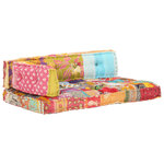 vidaXL Coussin de canapé palette Multicolore Tissu Patchwork