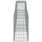 vidaXL Paniers à gabions arqués 3 Pièces 400x50x80/100 cm Fer galvanisé