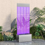 vidaXL Colonne à bulles avec LED RVB Inox et acrylique 110 cm