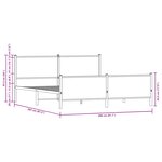 vidaXL Cadre de lit en métal sans matelas chêne sonoma 200x200 cm