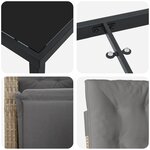 vidaXL Set de Dîner de Jardin 5 Pièces avec Coussins Beige Poly Rotin
