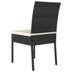 vidaXL Chaises à manger de jardin lot de 4 Résine tressée Noir