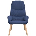 vidaXL Chaise de relaxation avec tabouret Bleu Tissu