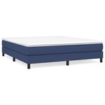 vidaXL Cadre de lit Bleu 160x200 cm Tissu