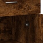 vidaXL Buffet chêne fumé 60x30x84 cm bois d'ingénierie