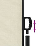 vidaXL Auvent latéral rétractable crème 160x500 cm