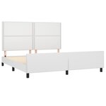 vidaXL Cadre de lit avec tête de lit Blanc 180x200 cm Similicuir