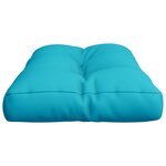 vidaXL Coussin de palette turquoise 80x40x12 cm tissu