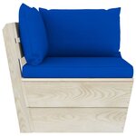 vidaXL Salon de jardin palette 6 Pièces avec coussins bois d'épicéa