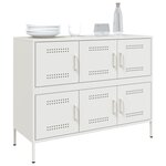 vidaXL Buffet blanc 100 5x39x79 cm acier laminé à froid