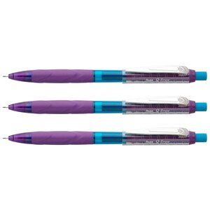 Porte-mines Q-Erase  0 5 mm  violet/bleu x 3 PENTEL
