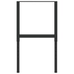 vidaXL Cadres d'établi réglables 2 Pièces Métal 55x(69-95 5) cm Noir