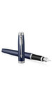 PARKER IM Stylo plume  bleu mat  plume moyenne  encre bleue  Coffret cadeau