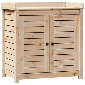 vidaXL Table de rempotage et étagères 82 5x50x86 5 cm bois massif pin