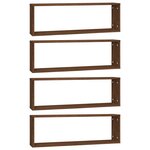 vidaXL Étagères murales cubiques 4 Pièces Chêne marron 80x15x26 5 cm