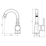 EISL Mitigeur de lavabo FUTURA blanc-chrome