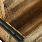vidaXL Table Basse 90x50x38 cm en Bois Massif de Mangue Brut