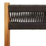 vidaXL Chaises de jardin pliantes lot de 6 noir bois d'acacia massif