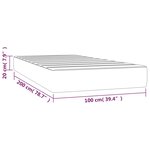 vidaXL Matelas de lit à ressorts ensachés Noir 100x200x20cm Similicuir