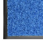 vidaXL Paillasson lavable Bleu 90x120 cm