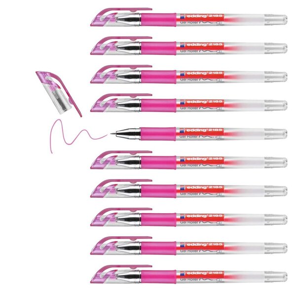 Roller à Encre Gel Grip 2185 Rose 0 7 mm x 10 EDDING
