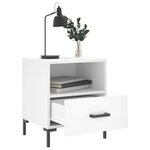 vidaXL Table de chevet blanc 40x35x47 5 cm bois d’ingénierie