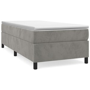 vidaXL Cadre de lit sans matelas gris clair 90x200 cm velours