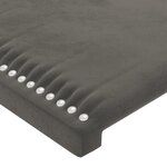 vidaXL Têtes de lit 2 Pièces Gris foncé 100x5x78/88 cm Velours