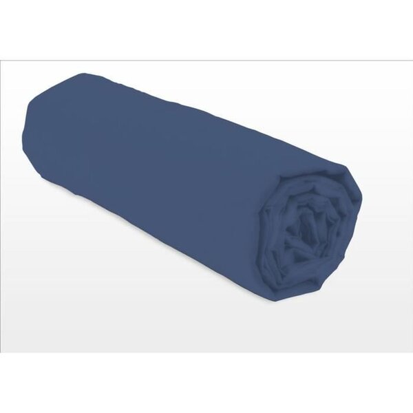 Drap housse - 160 x 200 + 25 cm -Bleu