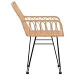 vidaXL Chaises de jardin lot de 2 accoudoir 56x64x80 cm Résine tressée