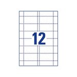 Boite de 240 bristols microperforés 190/m² en planche A4 pour badges 4x7,5 cm AVERY ZWECKFORM