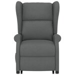 vidaXL Fauteuil de massage inclinable Gris foncé Tissu
