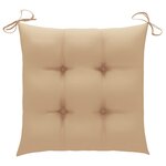 vidaXL Chaises de jardin lot de 6 avec coussins Bois de teck massif
