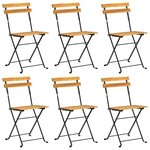 vidaXL Mobilier à dîner d'extérieur pliable 7 Pièces Bois d'acacia solide